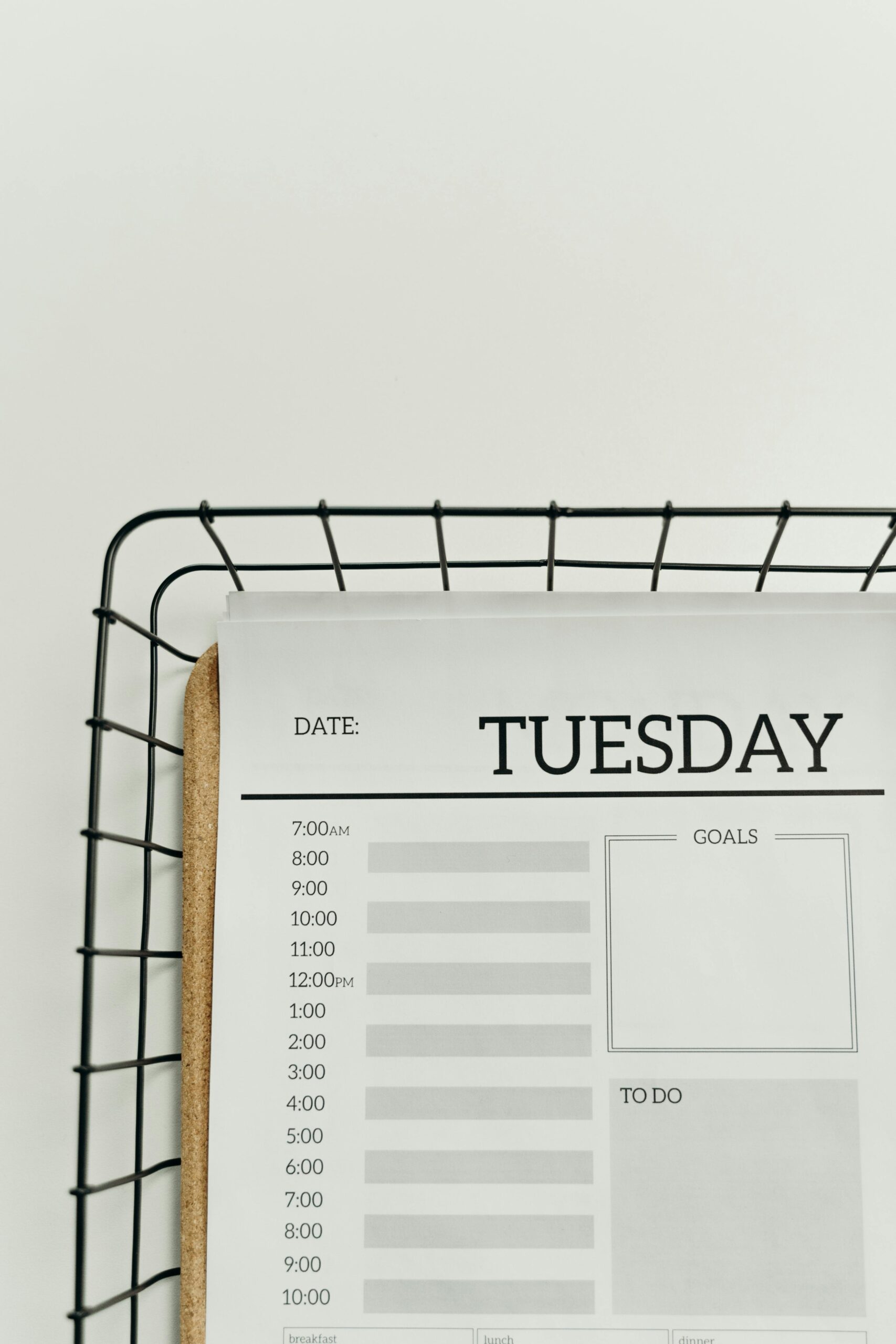 Planner demonstrating organizational improvement and improved concentration through diagnosis and treatment of ADHD